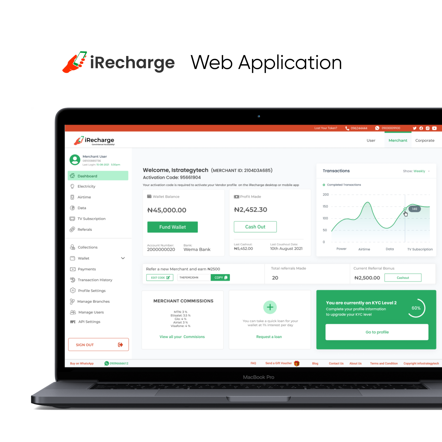 iRecharge Bill Payment Web Application